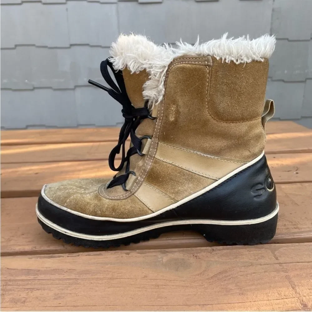 Sorel‎ Tivoli II Womens Winter Snow Boots Size 6 Suede Waterproof NL2089-373